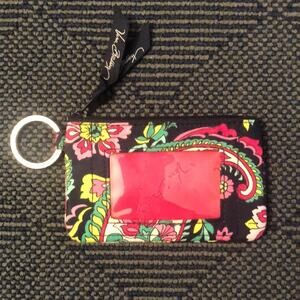 Vera Bradley Bag Key/Card Holder Wallet Petal Paisley